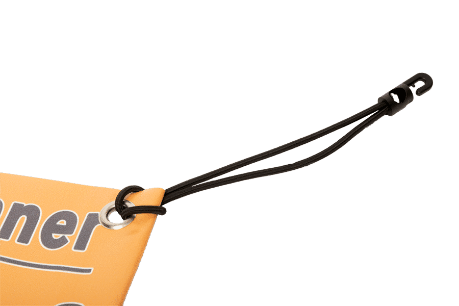 Befestigung PVC-Banner mit Gummiseil