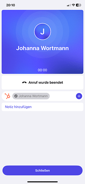 sipgate-Telefonsoftware auf dem Mobiltelefon