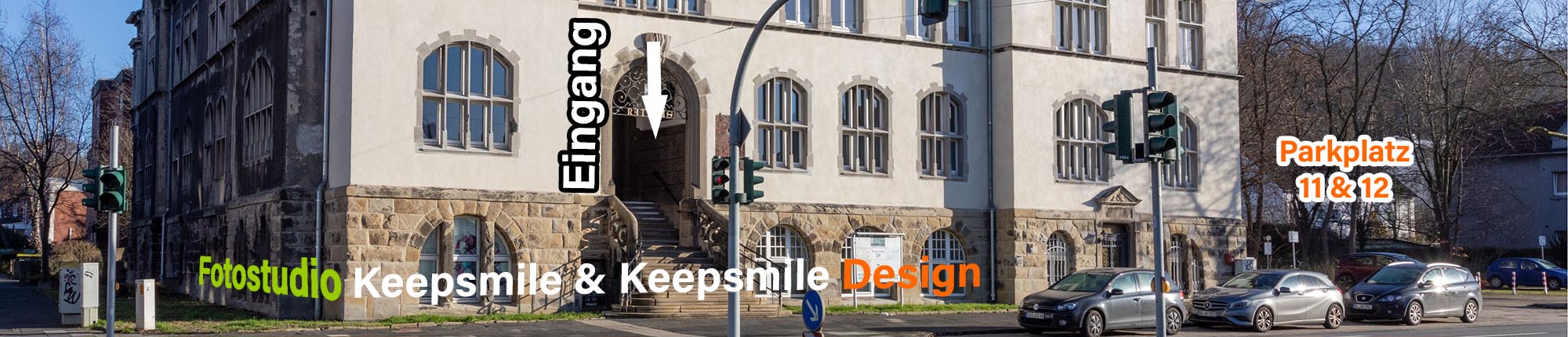 Außenansicht vom Altes Rathaus, Castrop-Rauxel. Sitz vom Fotostudio Keepsmile und Keepsmile Design