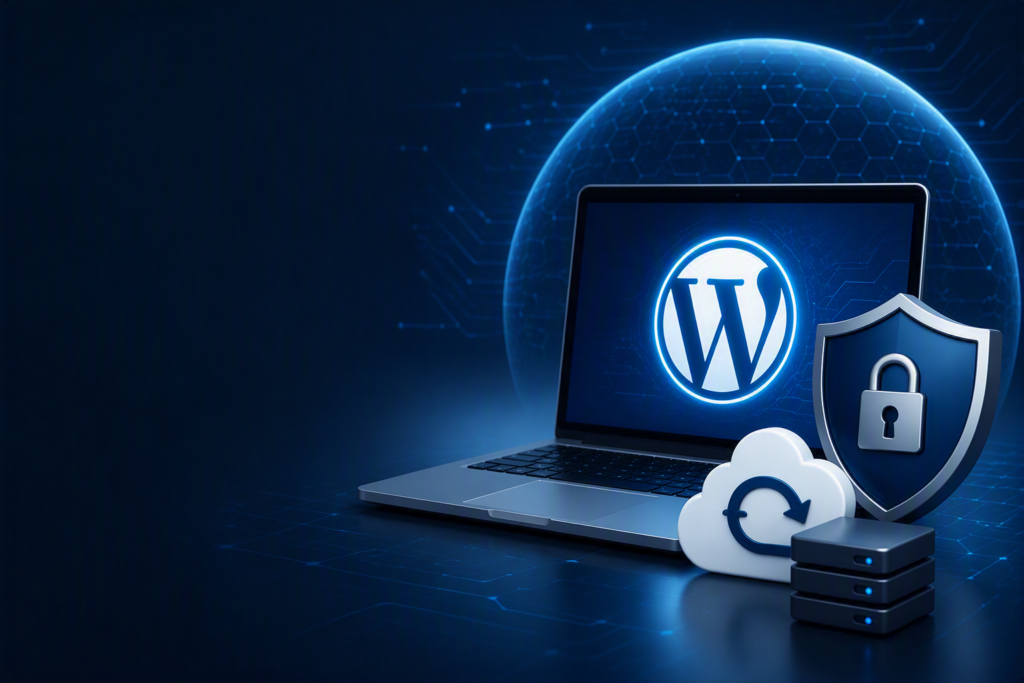 Beitragsbild zum Blogbeitrag WordPress-Updates und Website-Sicherheit