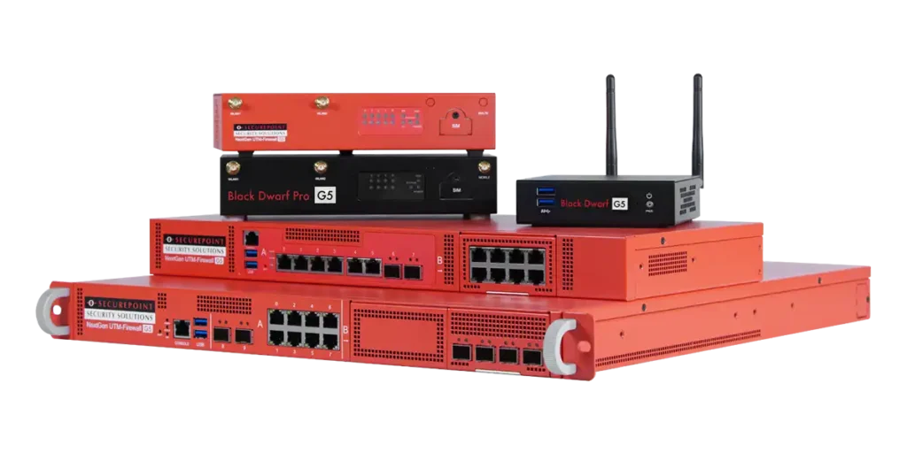 Verschiedene Securepoint Firewalls gestapelt, Lüneburg, Verkauf und Beratung bei Keepsmile Design